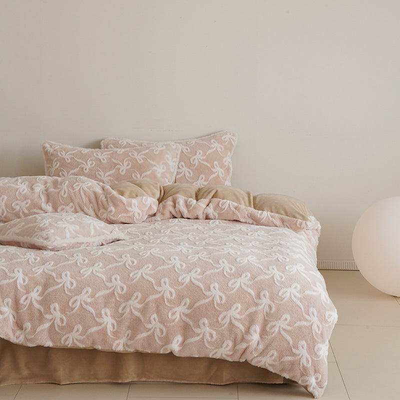 Plush Carved Thickened Duvet Cover Sets