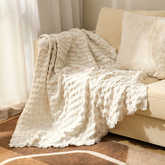 Waffle Cozy Crochet Soft Fleece Throws and Blankets
