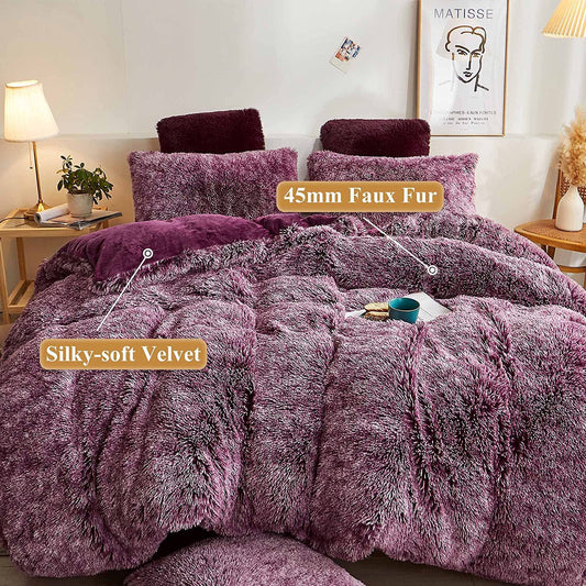 Wholesale Plush Soft Fax Fur Duvet Cover Set