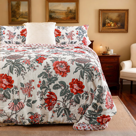 Floral Print Fabric Bag Comforter Sets