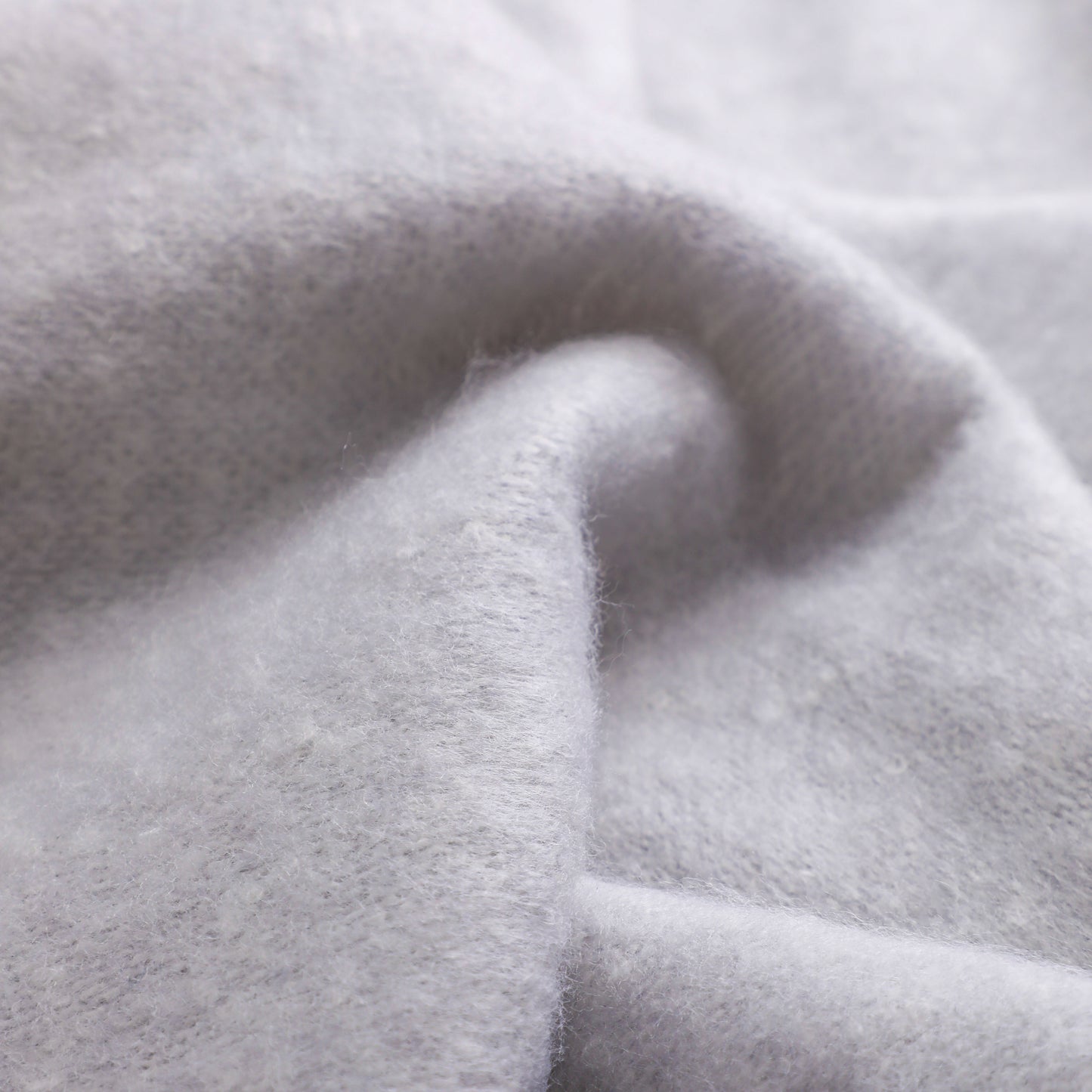 Grey Mahair Tassel Throw