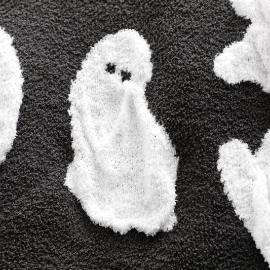 Ghost Cozy Knitted Fleece Throw
