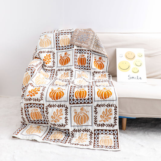 Pumpkin Chenille Sherpa Blanket