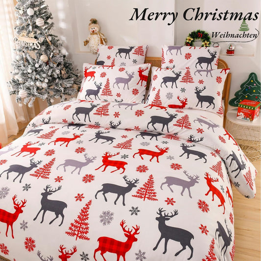 Digital Printed Cartoon Children's Christmas Bedding Sets
