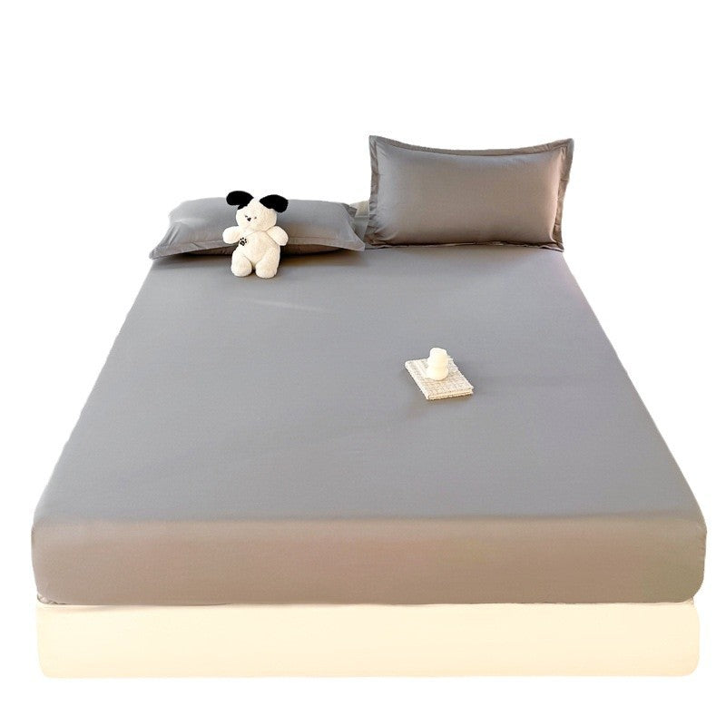 Plain Bedspread Fitted Bed Sheet Set
