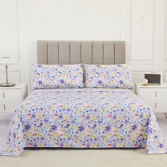 Wholesale Floral 4Pc Bed Sheets Set