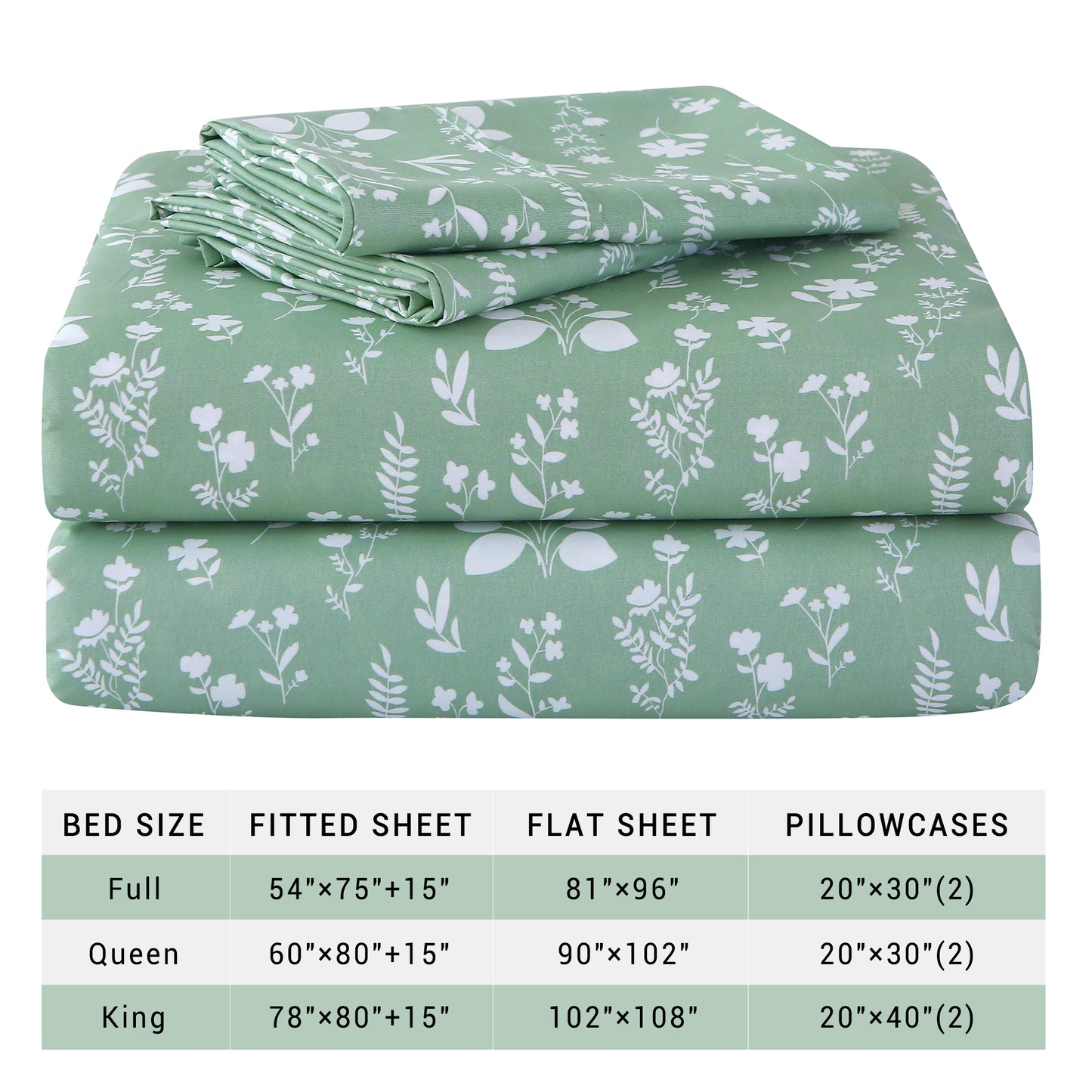 Gray-Green 4-PC Bedding Set