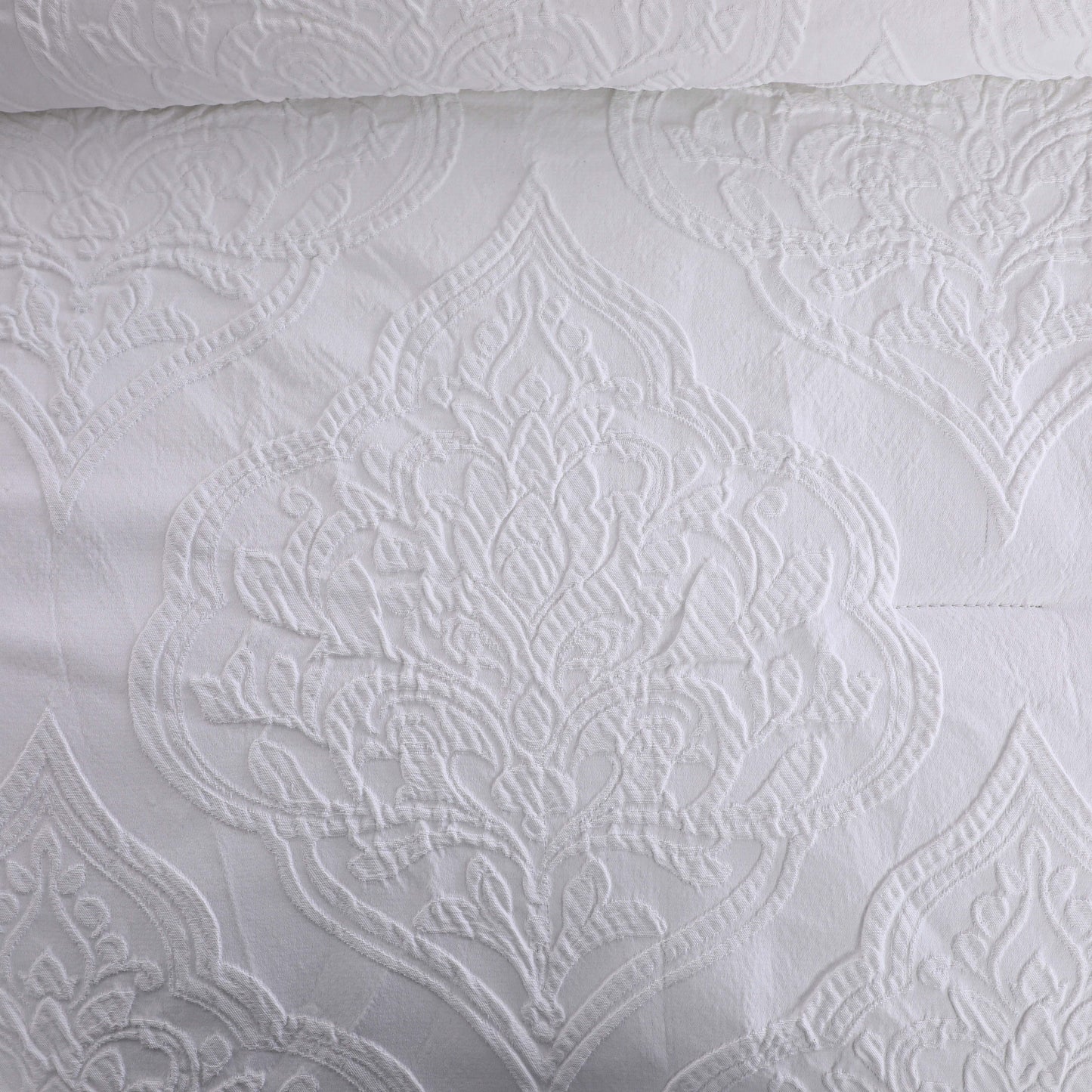 Wholesale Luxury White Jacquard Duvet Cover Set