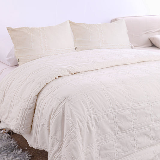 Wholesale Textured Tufted Duvet Cover Set