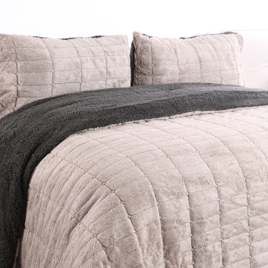 Wholesale Shearling Reversible Duvet Cover Set
