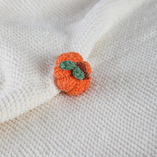 Handmade 3D Pumpkins Chenille Blanket
