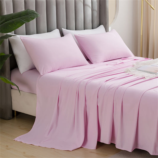 Wholesale Plain Brushed Bed Sheet Set