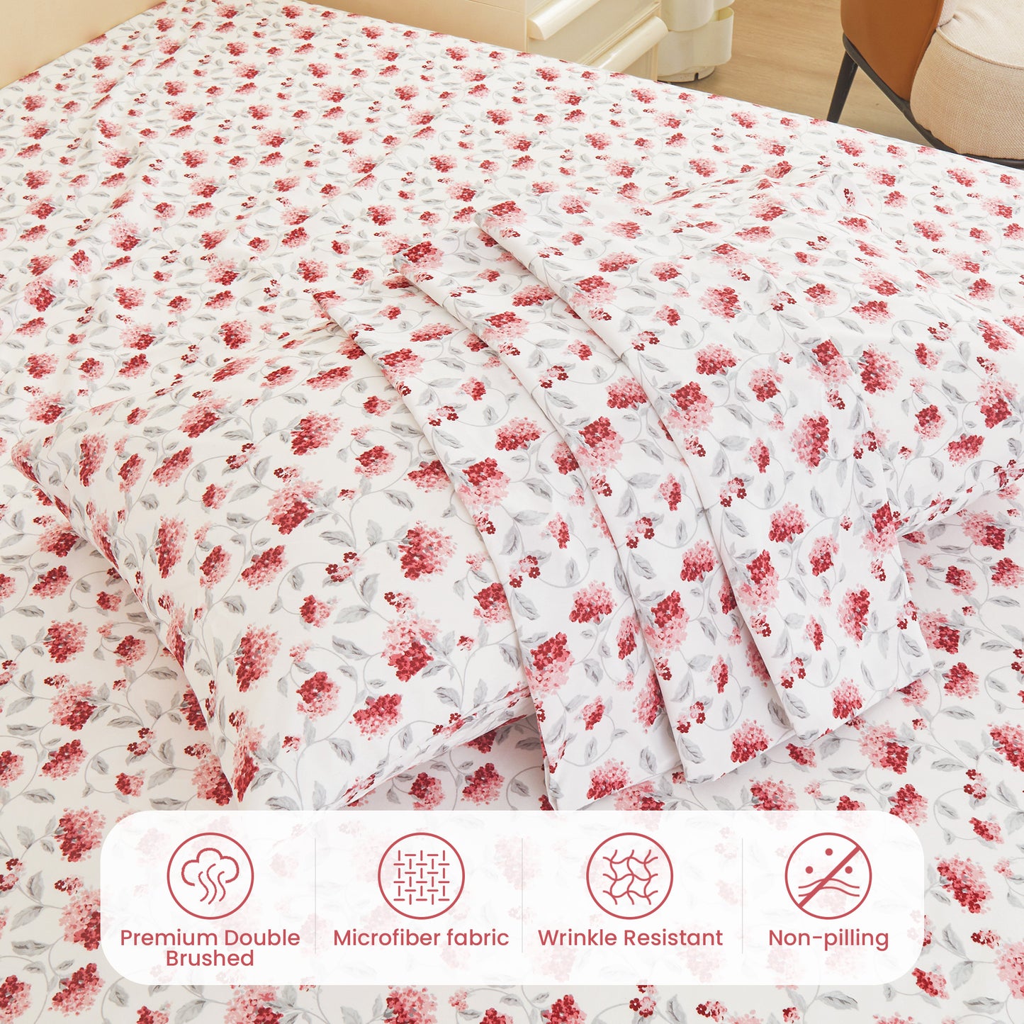 Wholesale New Printed 4 Pc Bedding Set Sheets