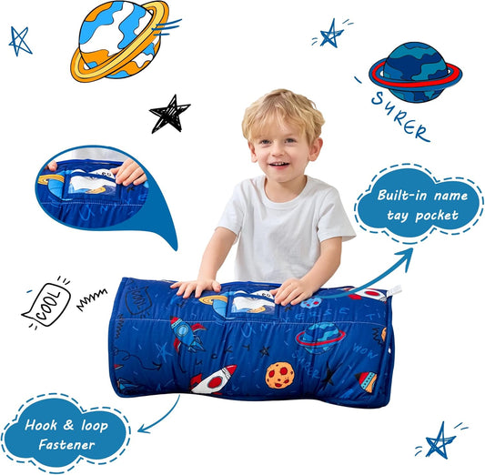 Custom Rocket Printed Kid Nap Mat