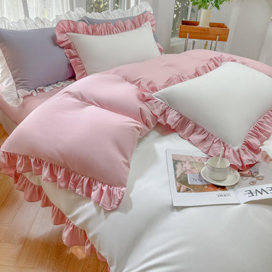 Splicing Ruffle Edge Duvet Cover Sets