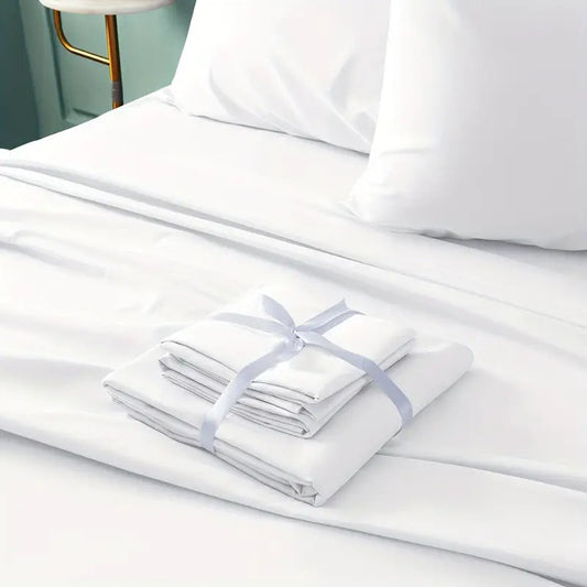 Wholesale Breathable Solid Brushed Bed Sheet Set