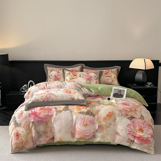 Milk Velvet Printed Comforter Sets