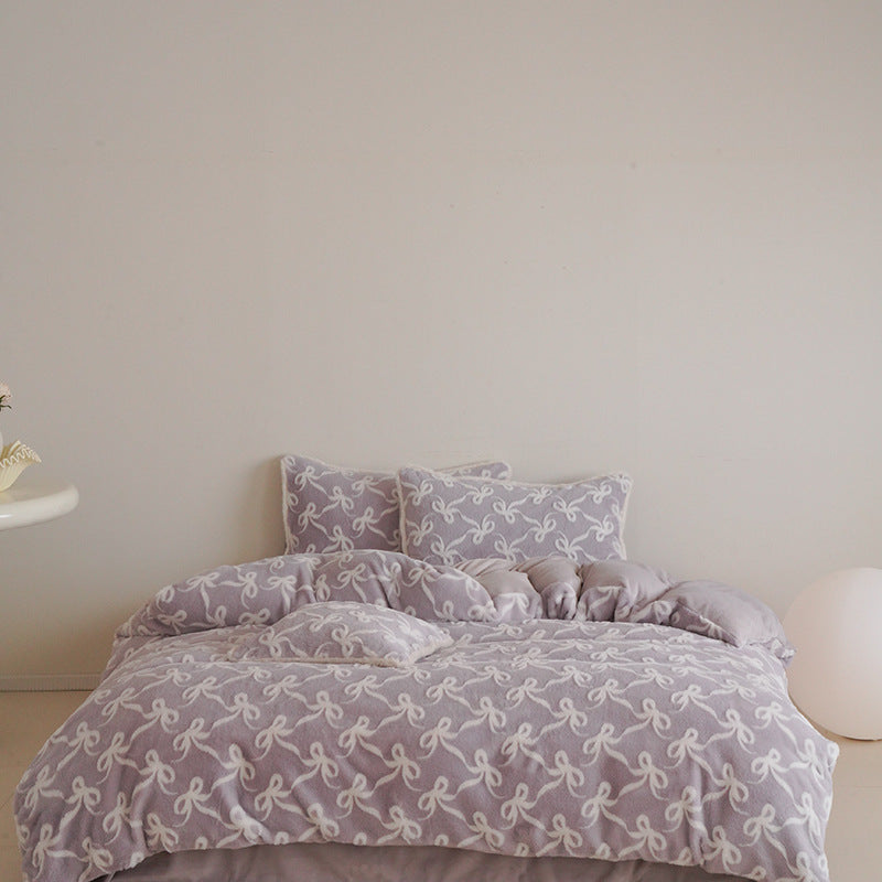 Plush Carved Thickened Duvet Cover Sets