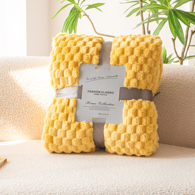 Soft Grid Flannel Blankets And Throws