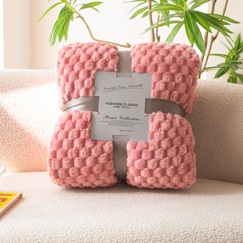 Soft Grid Flannel Blankets And Throws