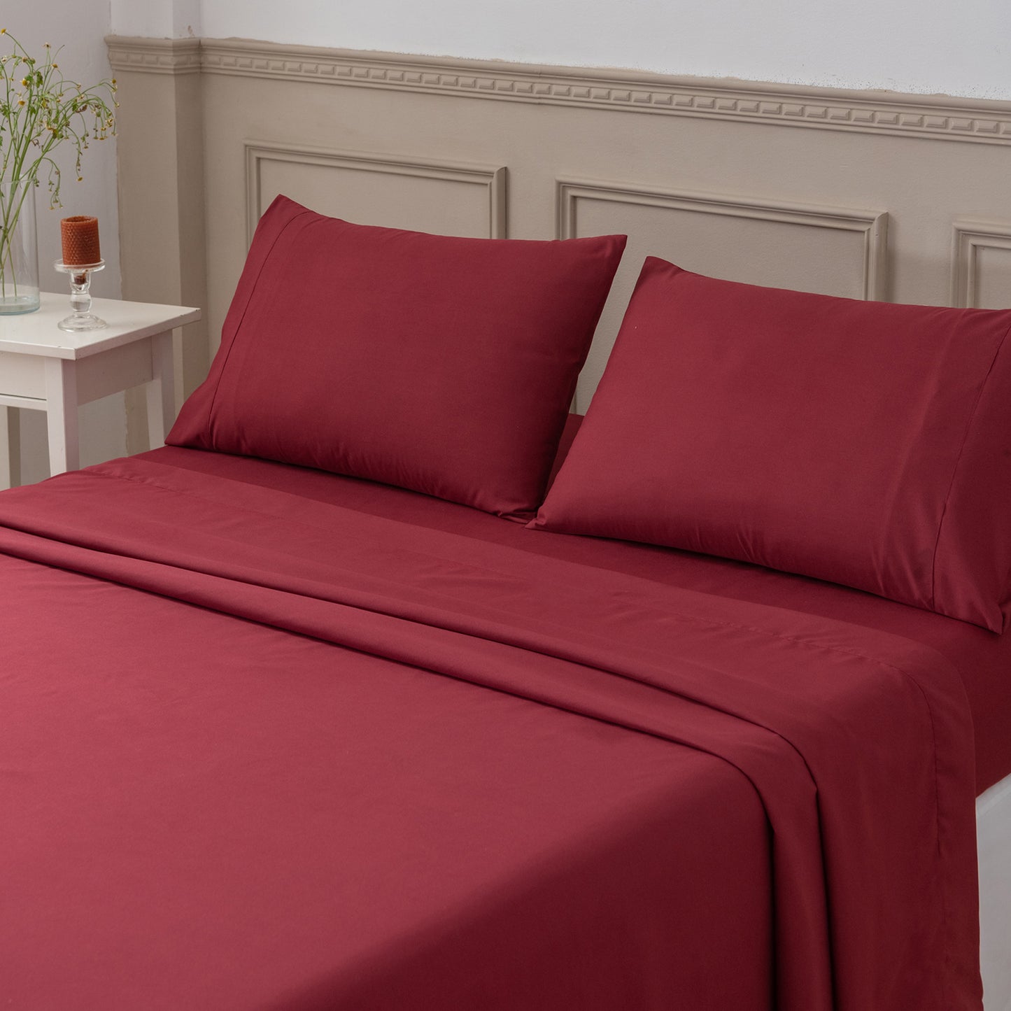 Wholesale Home Textile Plain Bed Sheet Set