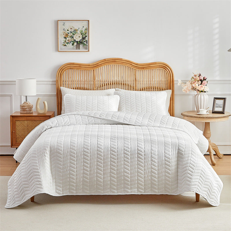Double-sided Solid Color Quilted Set