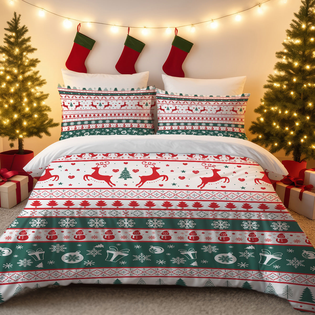 Custom Christmas Microfiber Duvet cover Sets