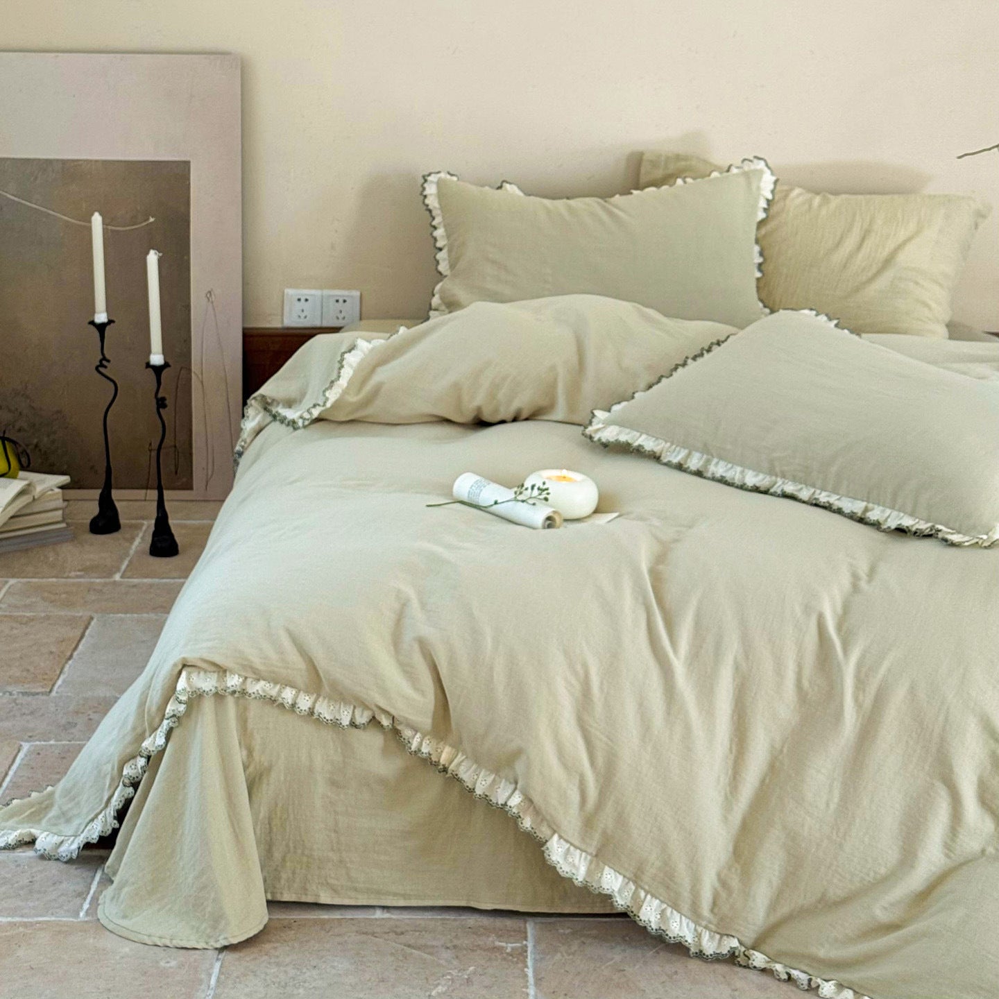 Double-layer Yarn Embroidery Duvet Cover Sets