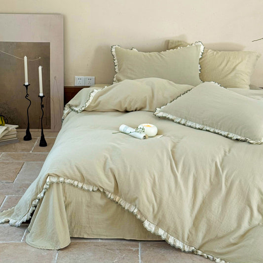 Double-layer Yarn Embroidery Duvet Cover Sets