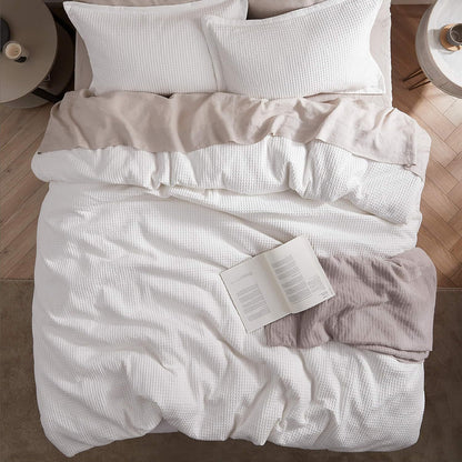 Wholesale Waffle Weave Jacquard Duvet Cover Set