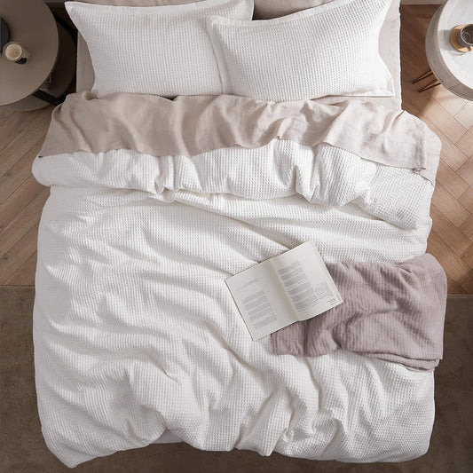 Wholesale Waffle Weave Jacquard Duvet Cover Set