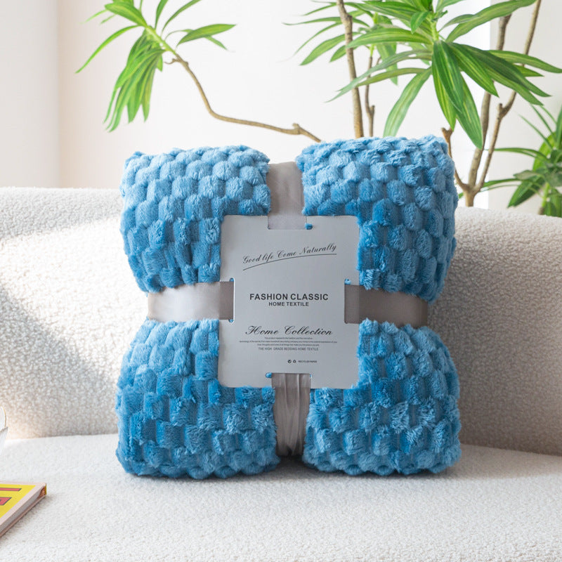 Soft Grid Flannel Blankets And Throws