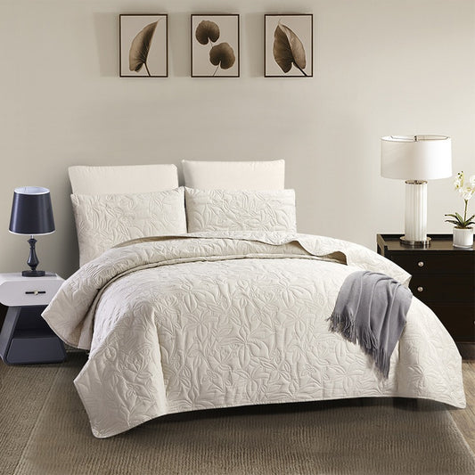 Ultrasonic Solid Color Quilt Set