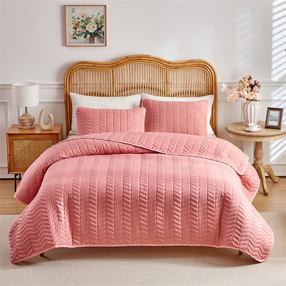 Double-sided Solid Color Quilted Set