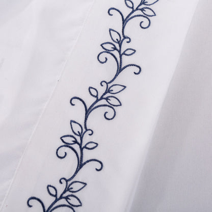 Wholesale Solid Embroidered Bed Sheet Set
