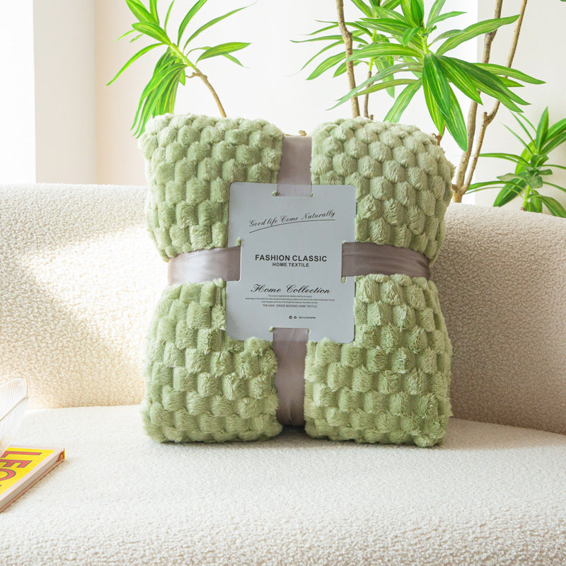 Soft Grid Flannel Blankets And Throws