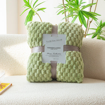 Soft Grid Flannel Blankets And Throws