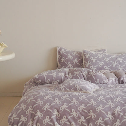 Plush Carved Thickened Duvet Cover Sets