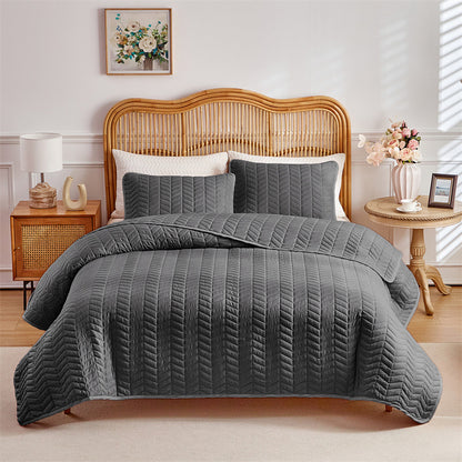 Double-sided Solid Color Quilted Set