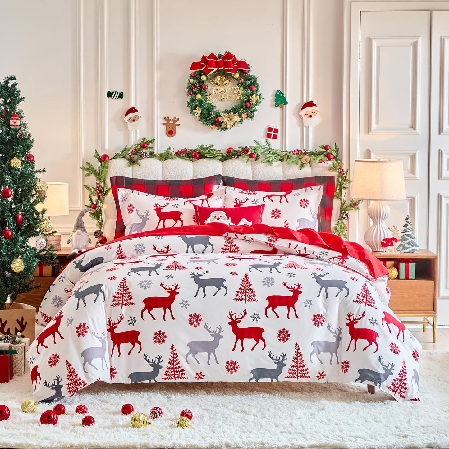 Digital Printed Cartoon Children's Christmas Bedding Sets