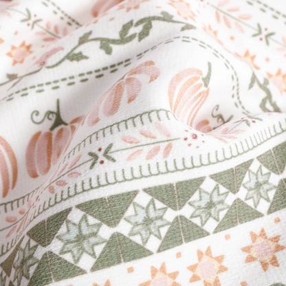 Pumpkin Chenille Flannel Blanket