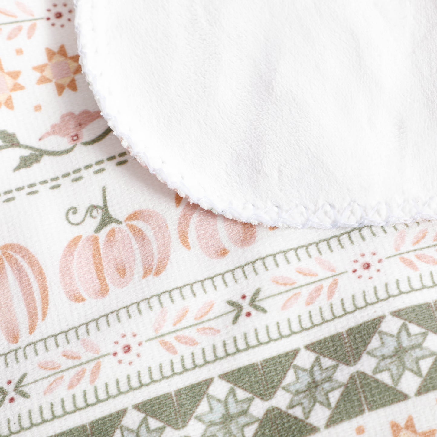 Pumpkin Chenille Flannel Blanket