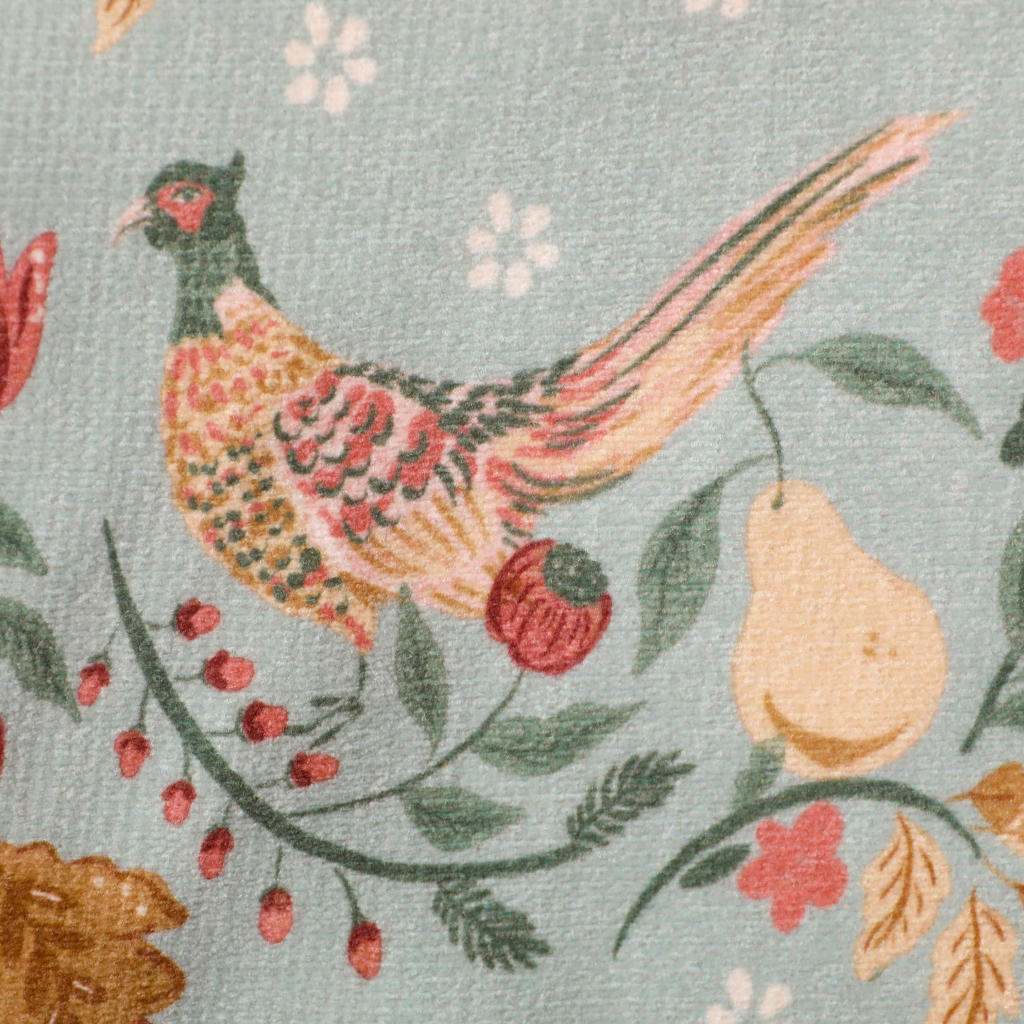 Bird&Flower Chenille Flannel Blanket
