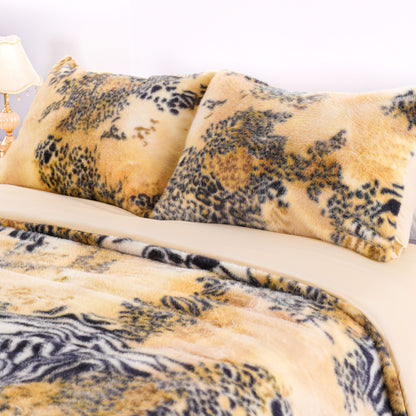 Faux Rabbit Fur 3PC Comforter Sets