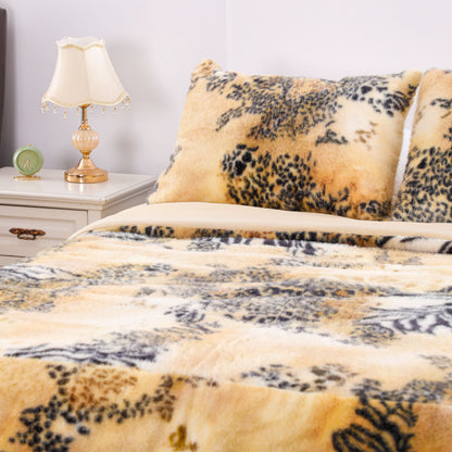 Faux Rabbit Fur 3PC Comforter Sets