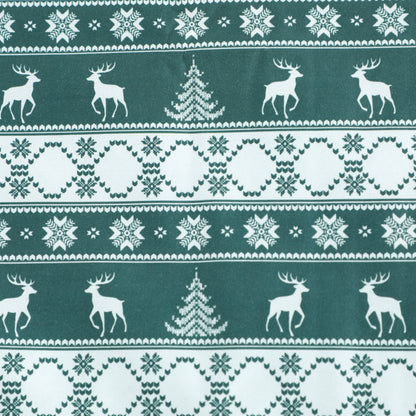 Christmas Green Reindeer Bed Sheet Set