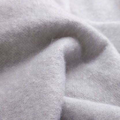 Grey Mahair Tassel Throw