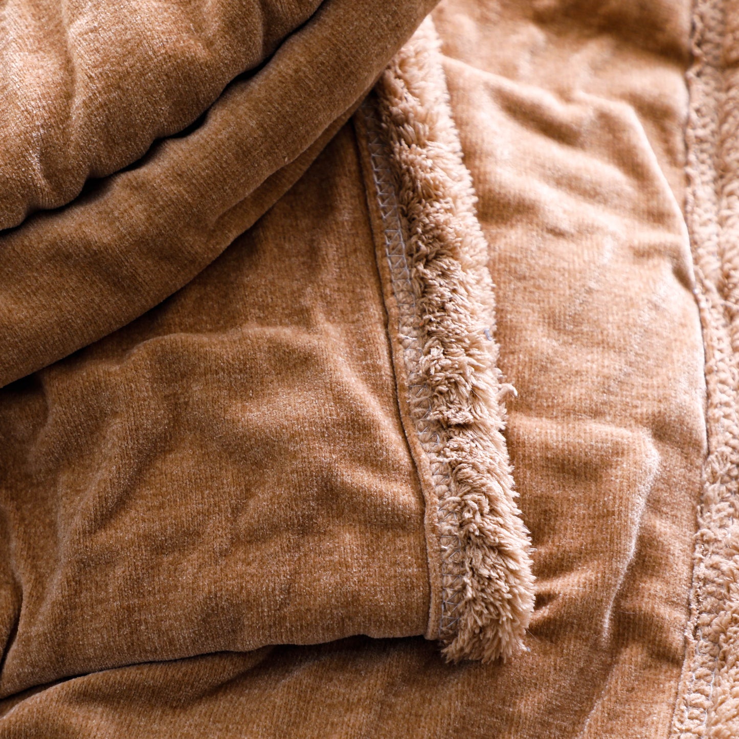 Camel Chenille Plush Blanket