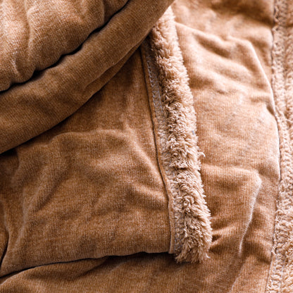 Camel Chenille Plush Blanket