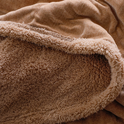 Camel Chenille Plush Blanket